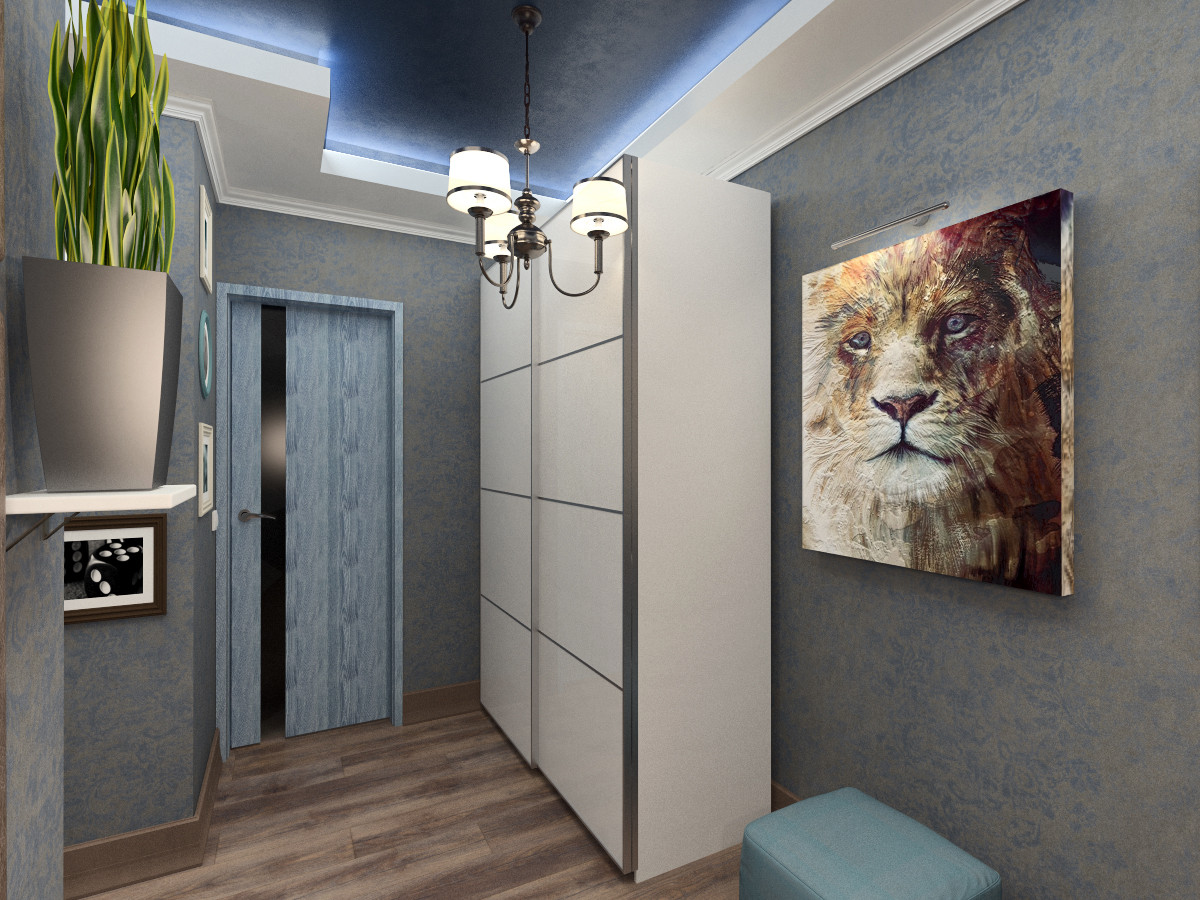 Дизайн интерьера однокомнатной квартиры.Современная класиика