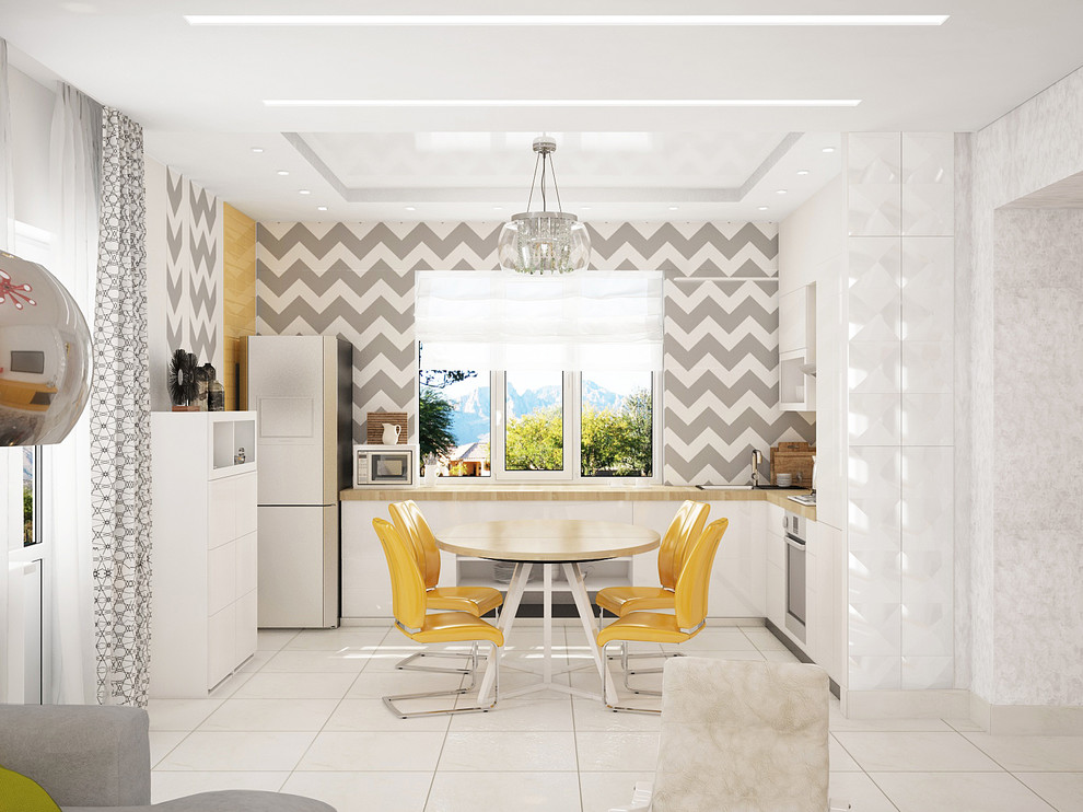 Яркий дизайн дома в стиле Фьюжн