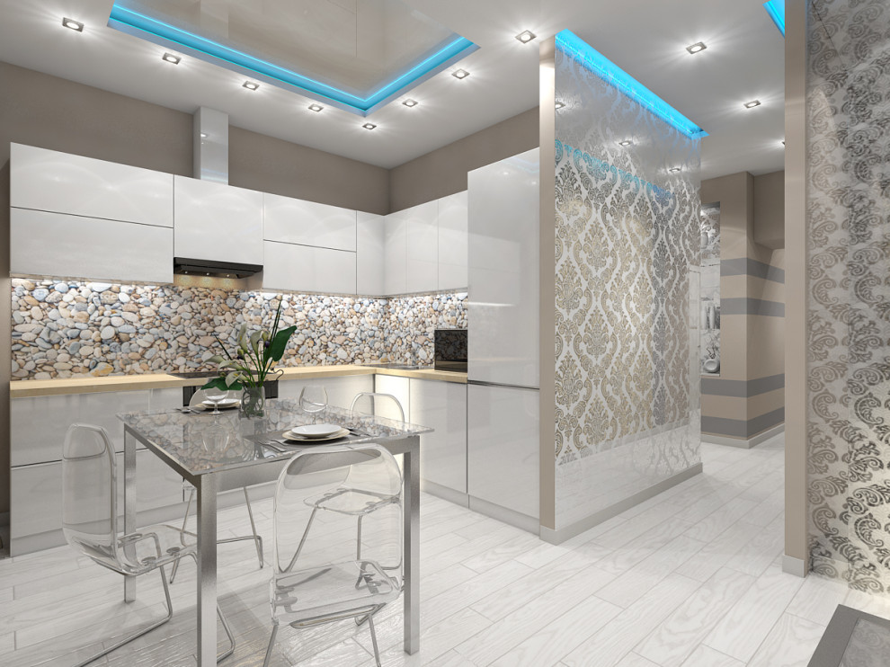 Кухня-студия в ЖК "Серебряный Берег"