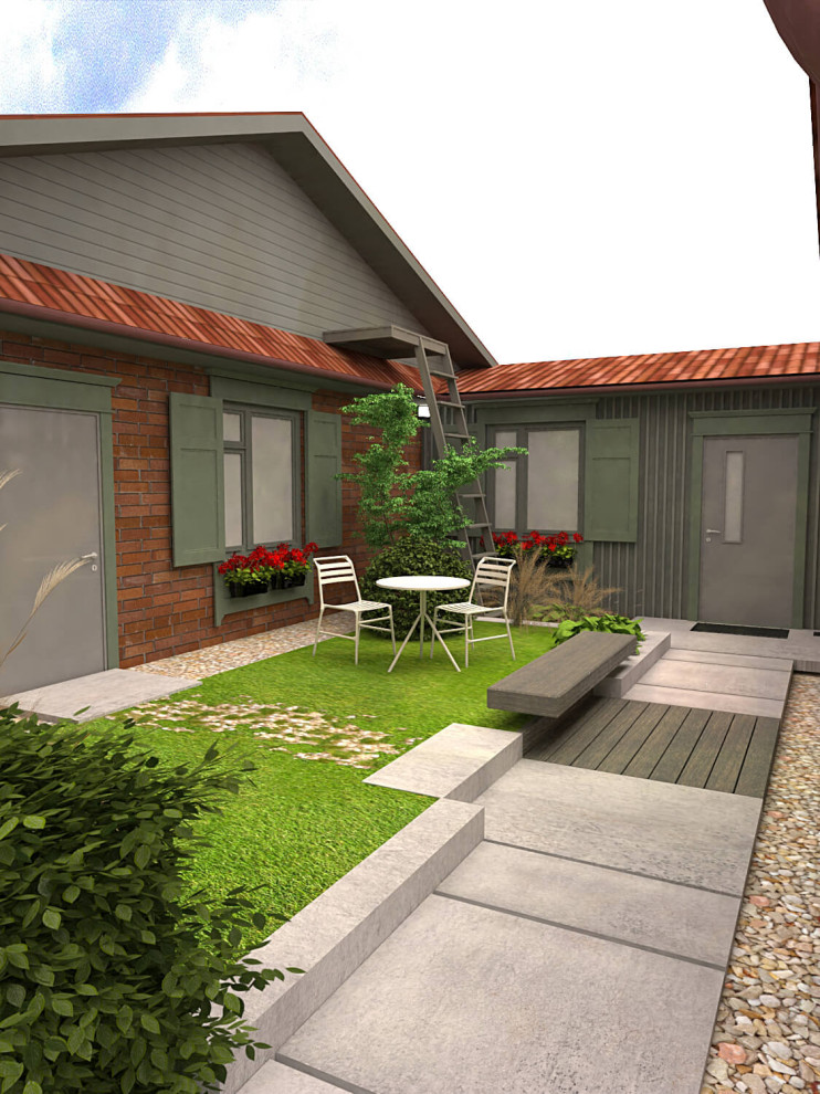 Внутренний двор коттеджа