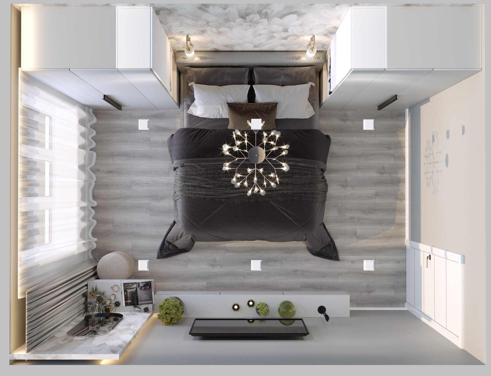 Стильный интерьер в серых тонах