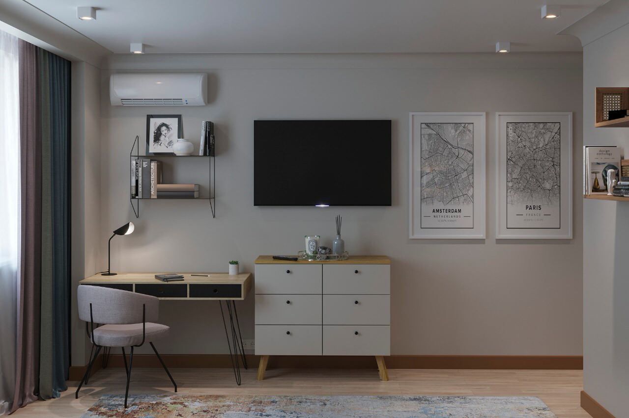 Мидсенчури по-московски. 3-х комнатная квартира 75 кв.м. на Юго-Западе