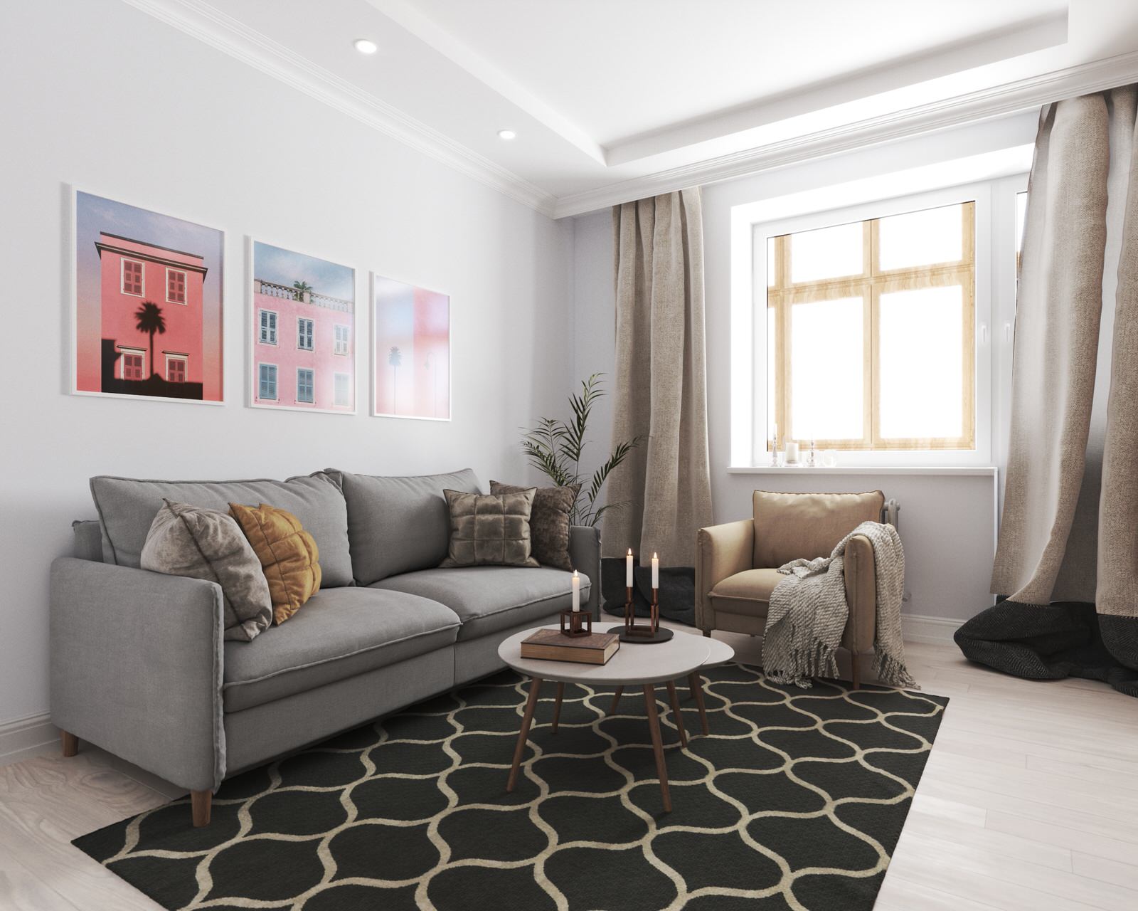 Обложка проекта: Интерьер двухкомнатной квартиры 50м2