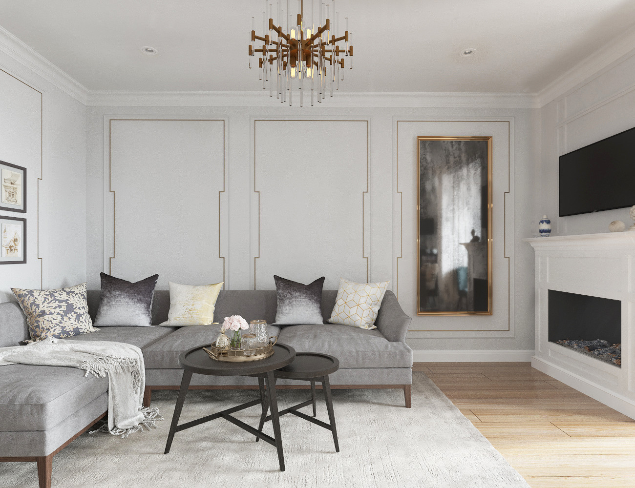 Обложка проекта: Дизайн-проект двухкомнатной квартиры в сдержанных тонах