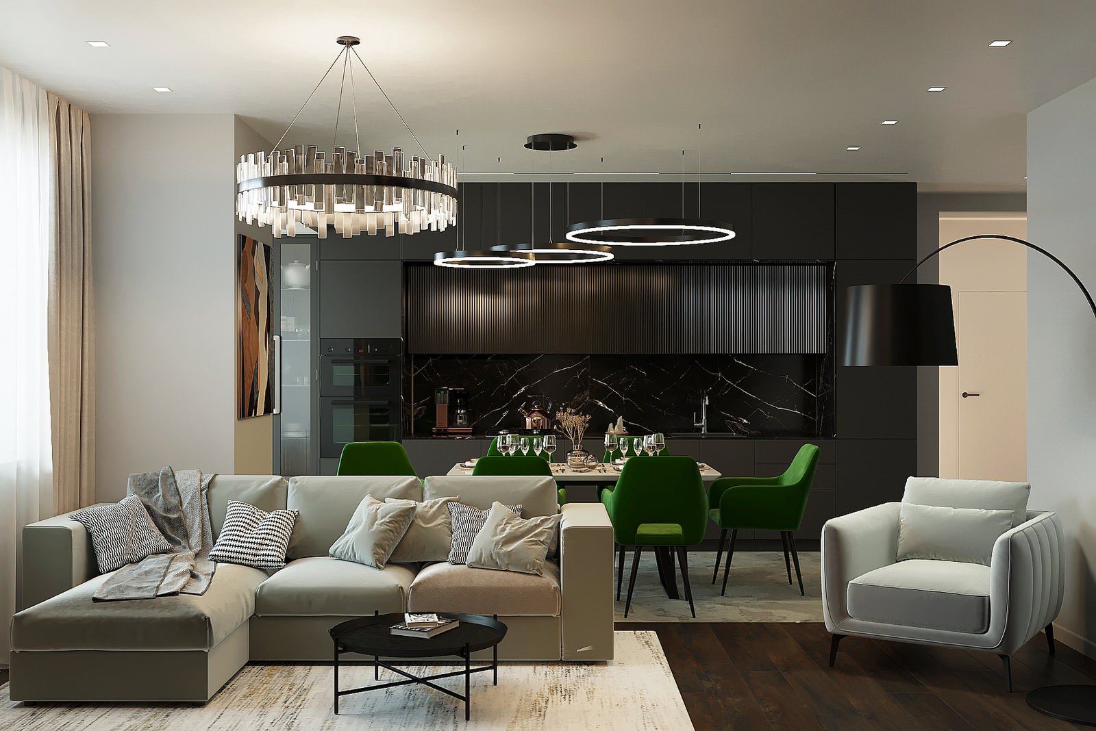 Обложка проекта: Двухуровневая квартира для молодой семьи