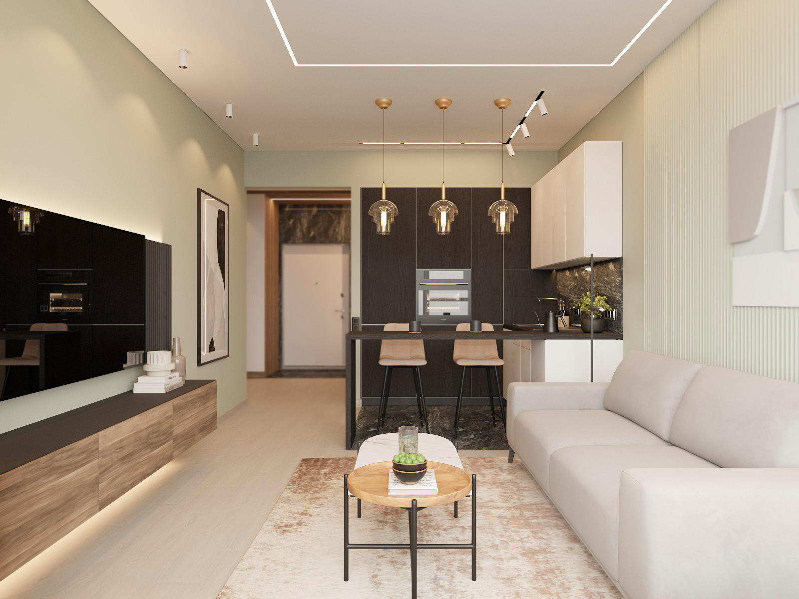 Дизайн интерьера квартиры 50 м.кв.