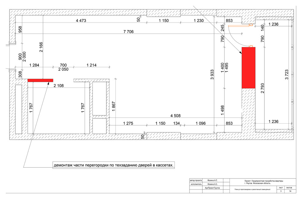 Маленькая квартира в г. Реутов.