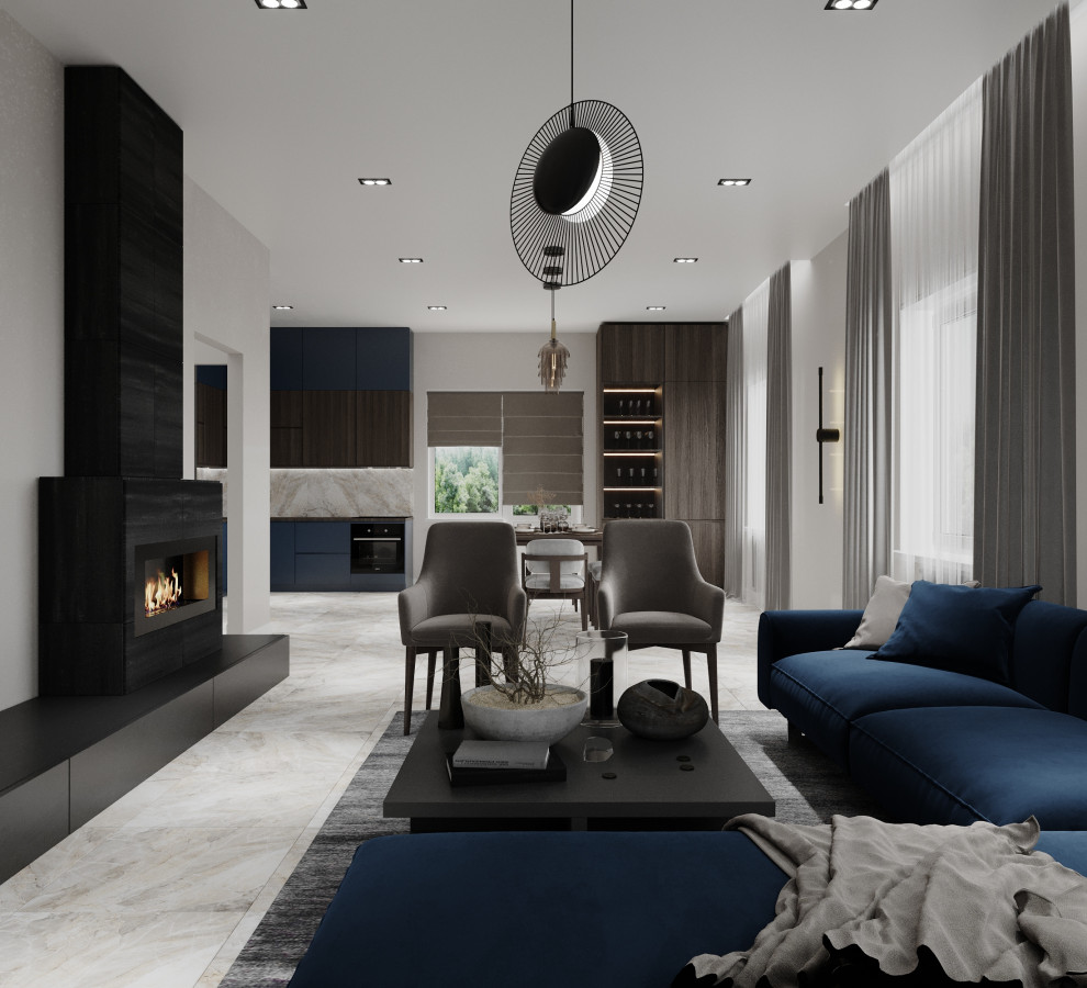 Кухня-гостиная частный дом Москва