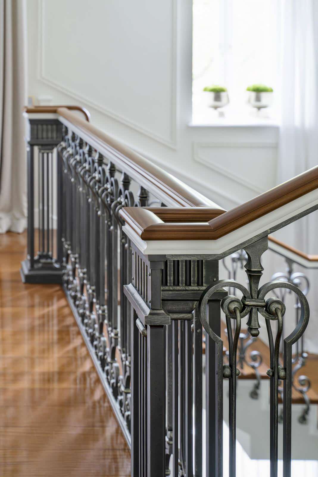 Лесничное ограждение в большом доме