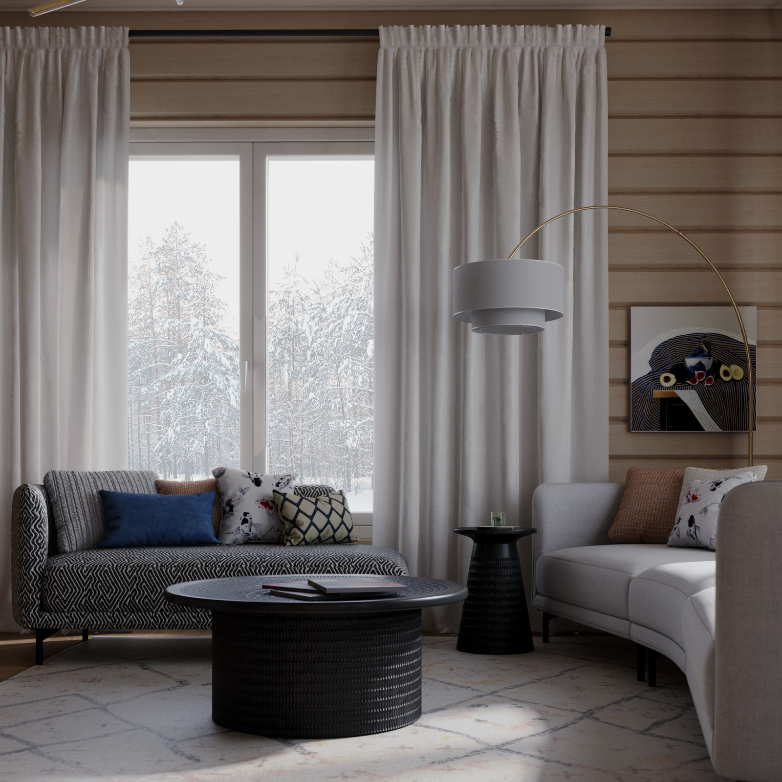 Дизайн частного дома в поселке Жодочи