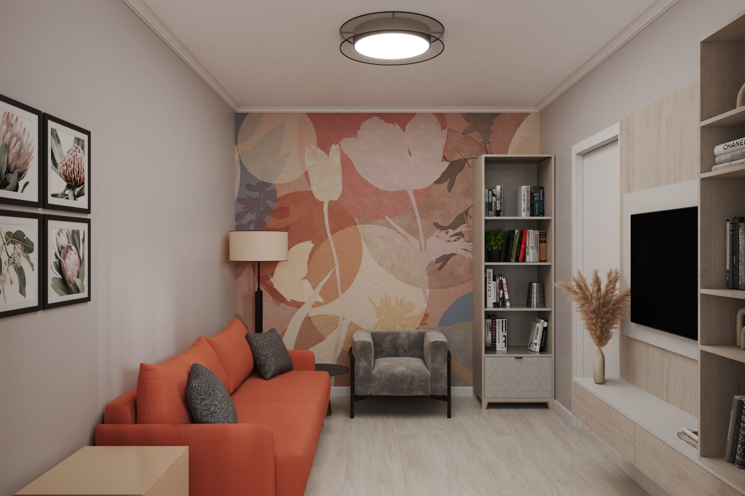 Обложка проекта: гостиная 9,5 кв м