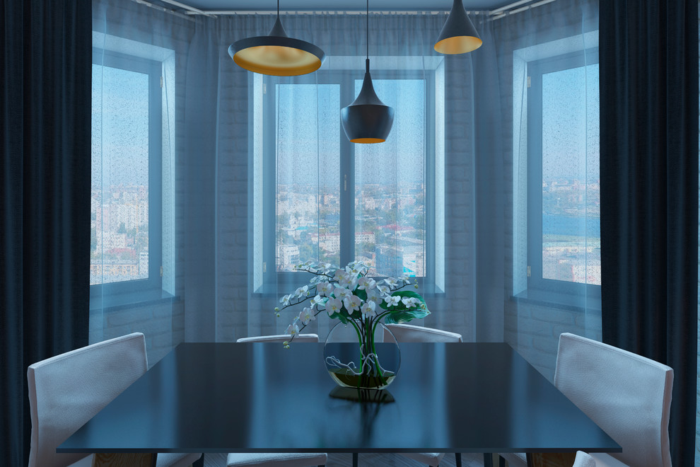 Строгий интерьер в холодных оттенках