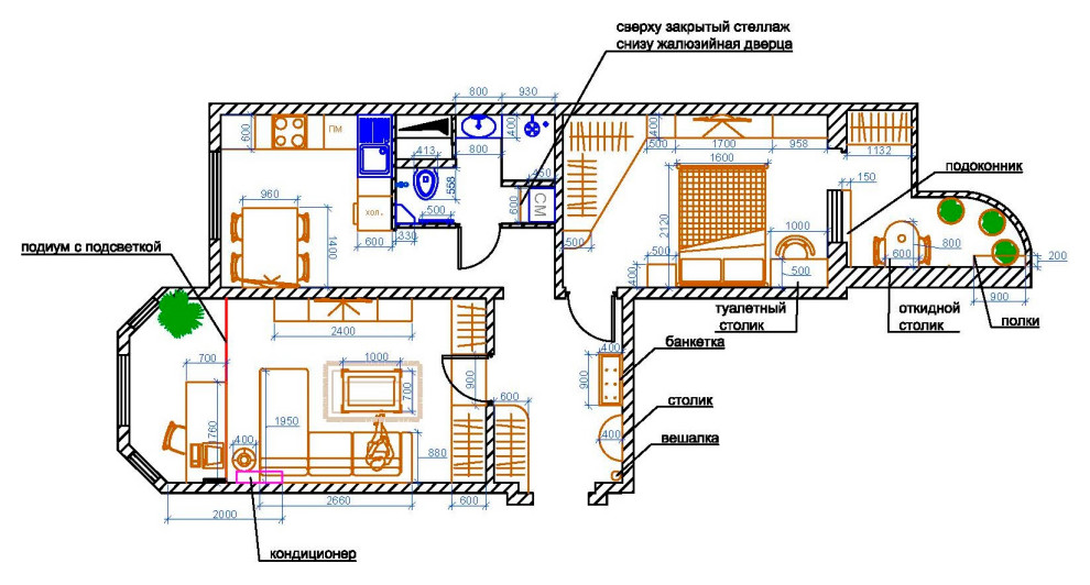 Квартира 62 м2 в панельном доме