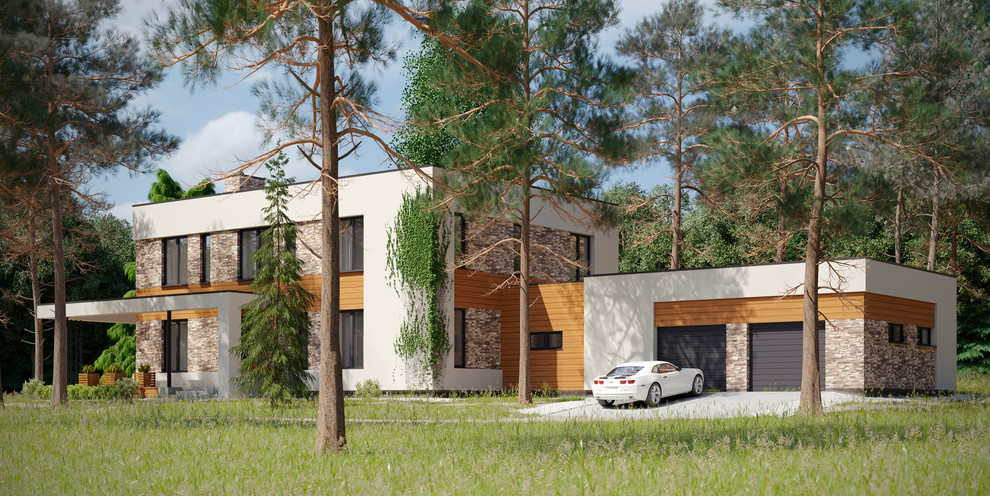 Обложка проекта: Проект дома в сосновом лесу