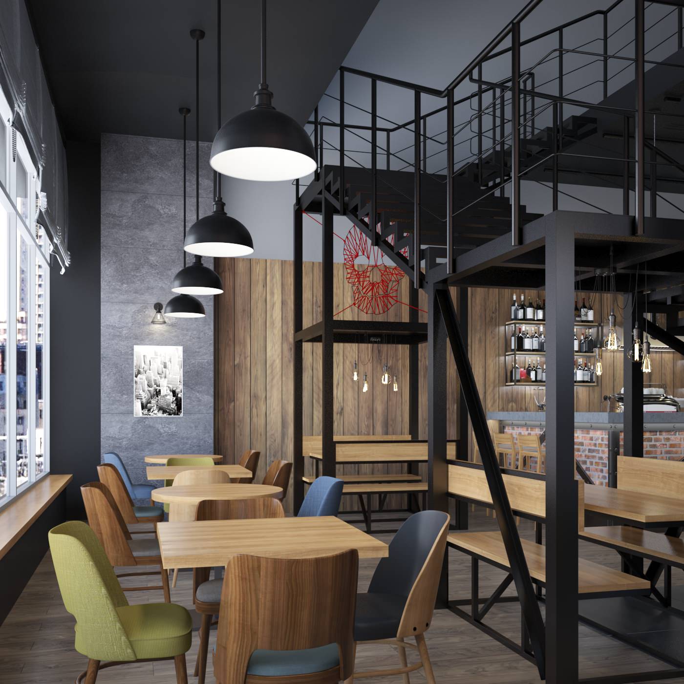 Обложка проекта: Кафе-бургерная в деловом комплексе «Основа центр»