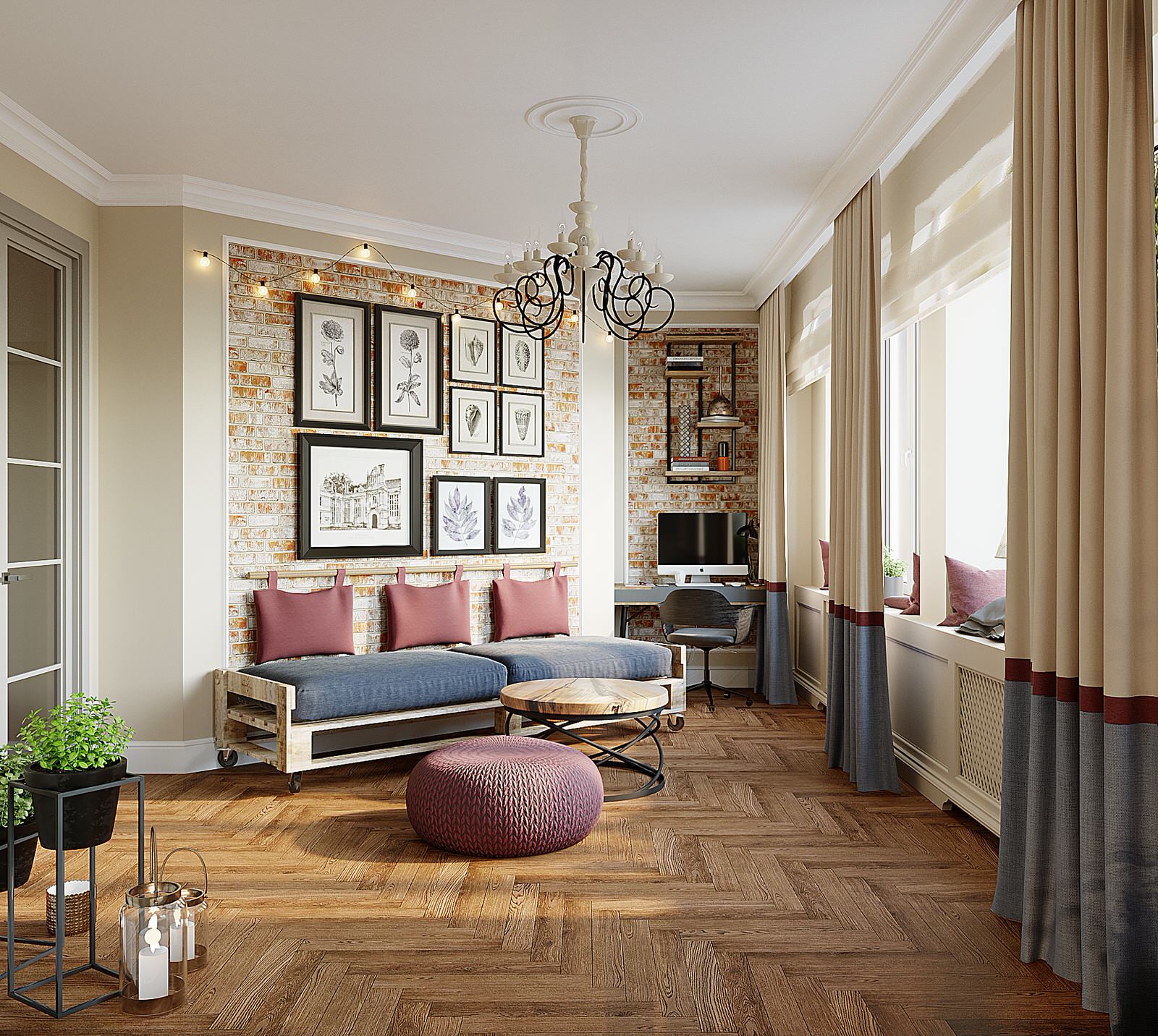 Квартира на ул. Герцена для семьи из 4 человек