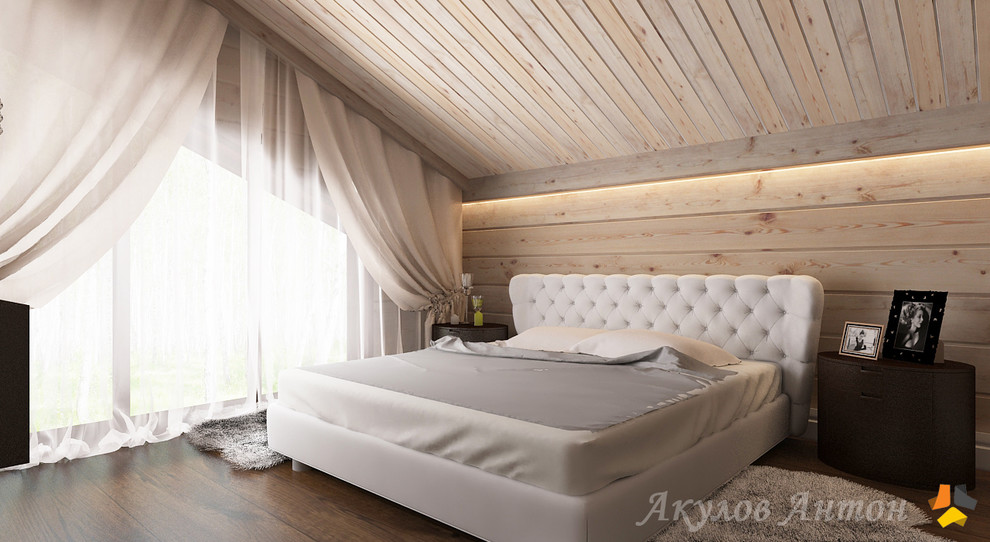 Дизайн-проект коттеджа из клееного бруса. 200 кв.м.