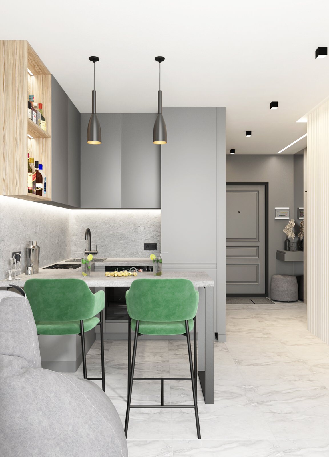 Однушка в стиле минимализм