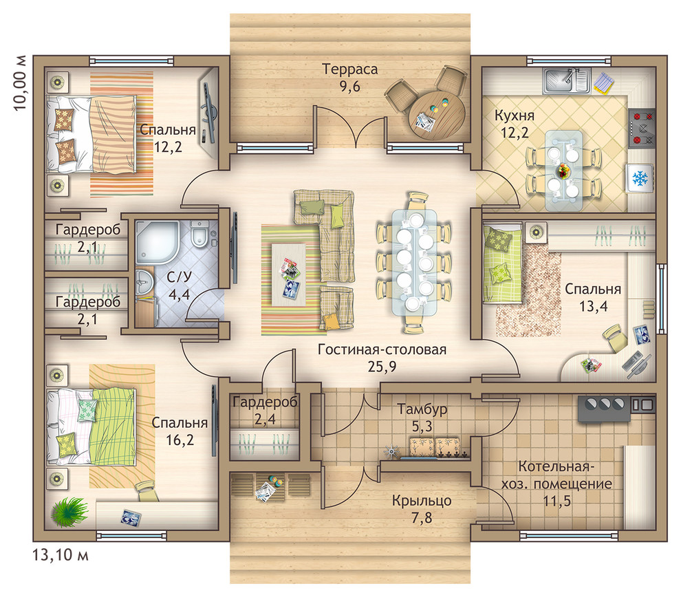 Каркасный дом в скандинавском стиле