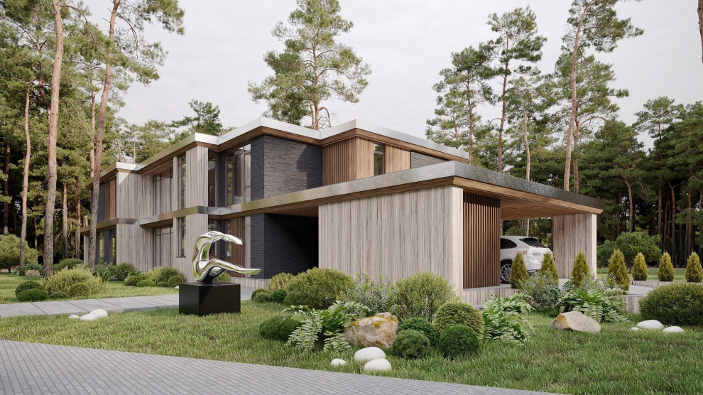 Проект с плоской кровлей 655 м2