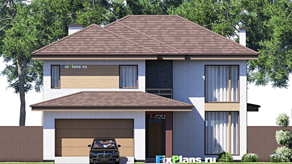 Проект двухэтажного дома 13х20 м S271м2 F-17252