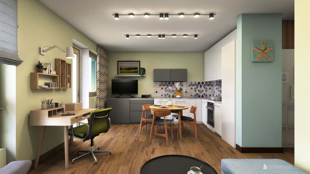 Квартира - студия для сдачи в аренду. Эскизный проект