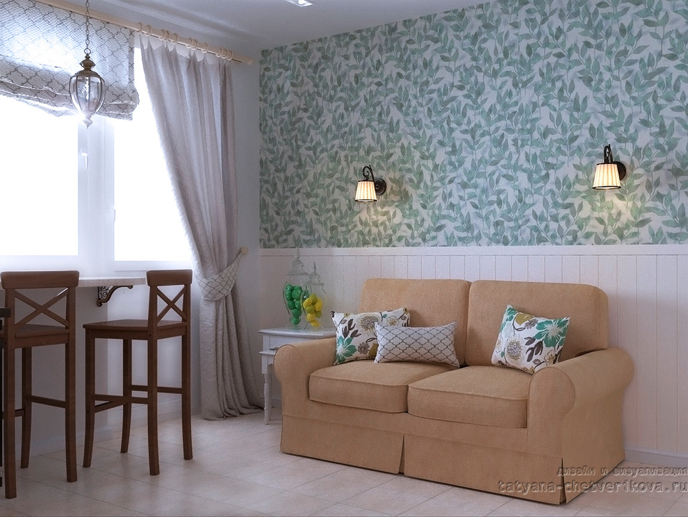 Обложка проекта: Дизайн-проект кухни и с/у в однокомнатной квартире