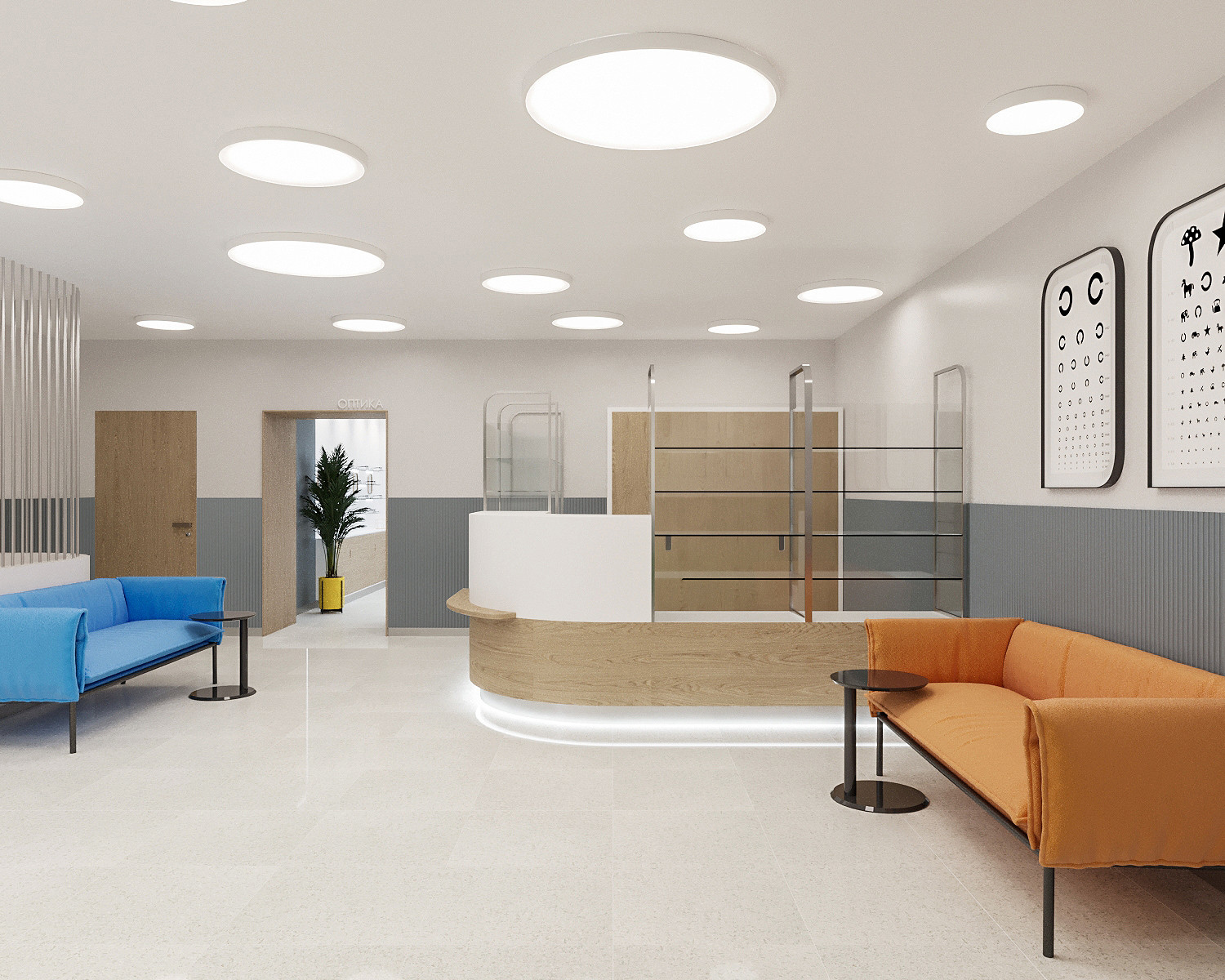 Обложка проекта: Интерьер общественных помещений офтальмологической клиники