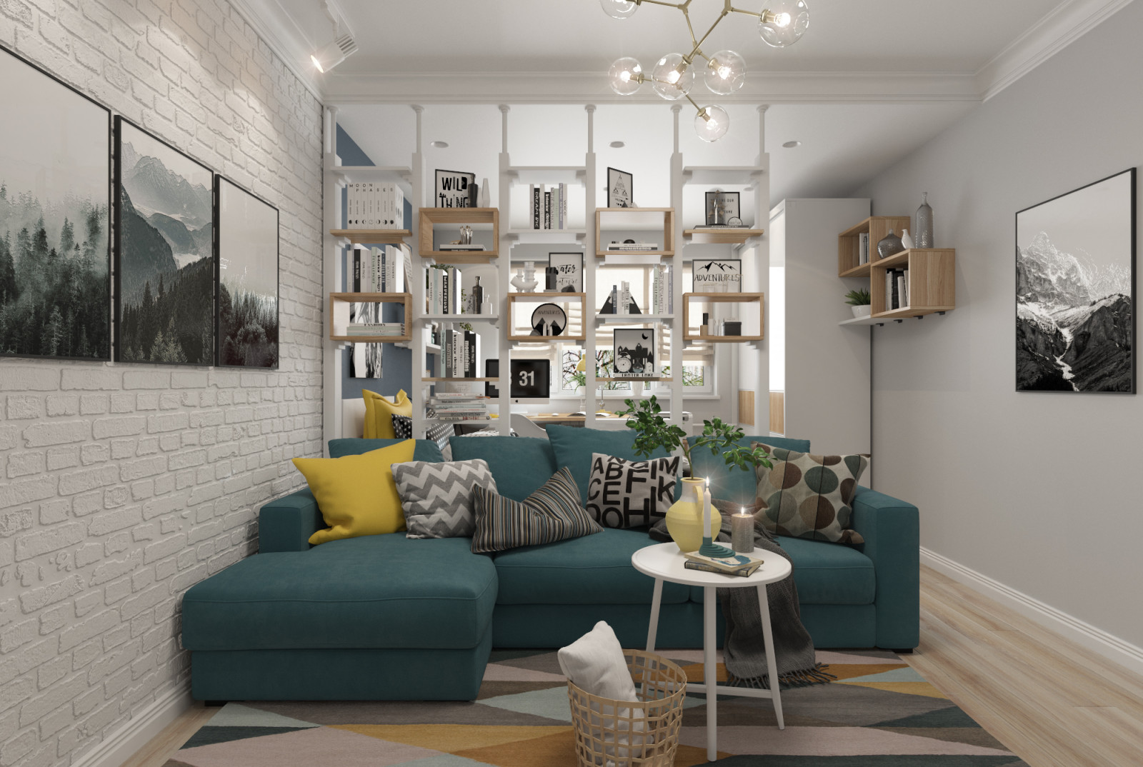 Квартира на Осташковском проезде  в скандинавском стиле