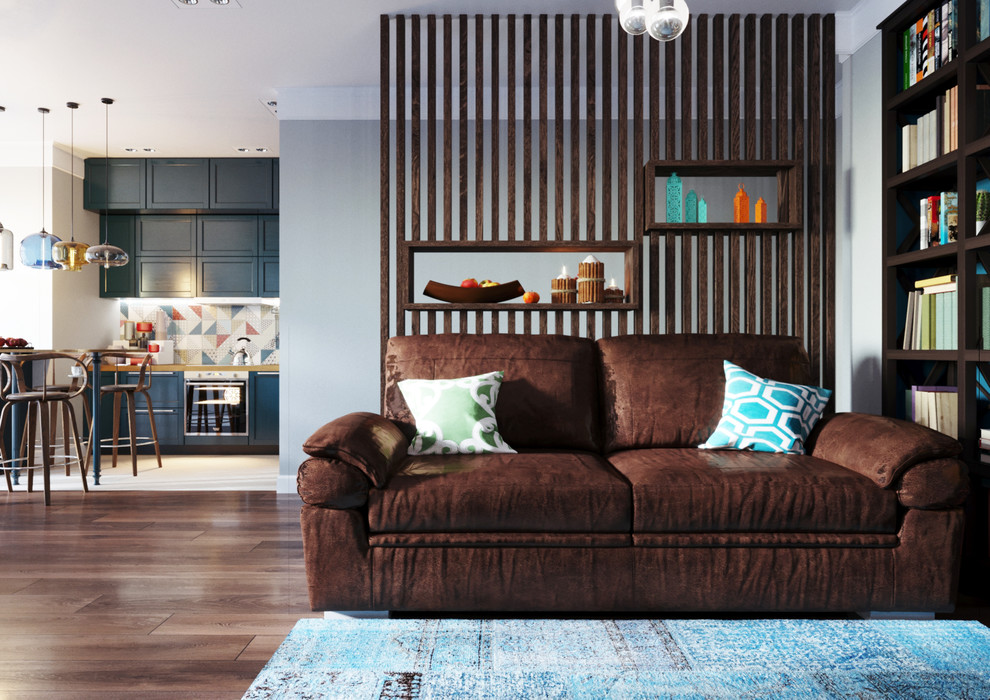 Дизайн интерьера гостиной для молодой пары с двумя детьми(вариант 2)