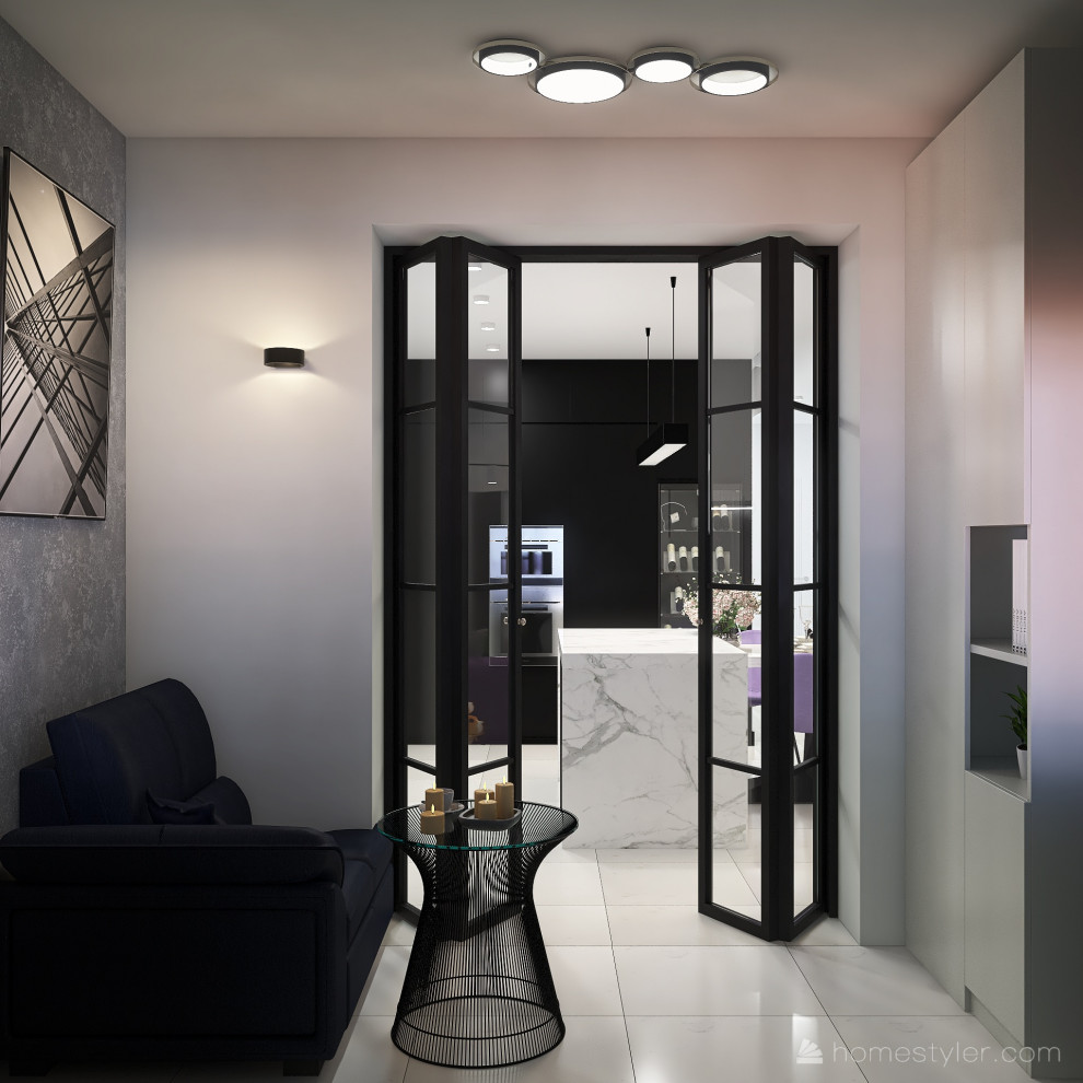 Проект двухкомнатной квартиры в современном стиле