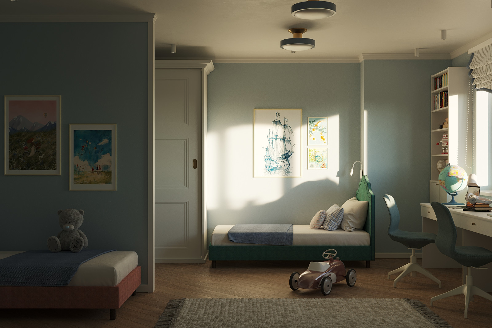 Обложка проекта: Детская комната для мальчика и девочки