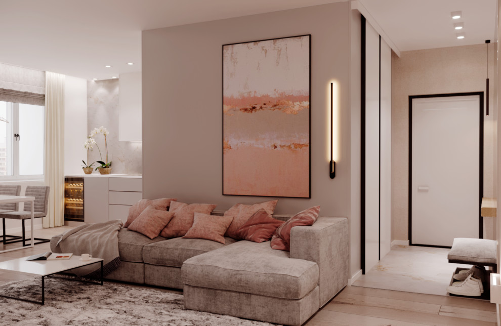 Квартира в мягких оттенках минимализма