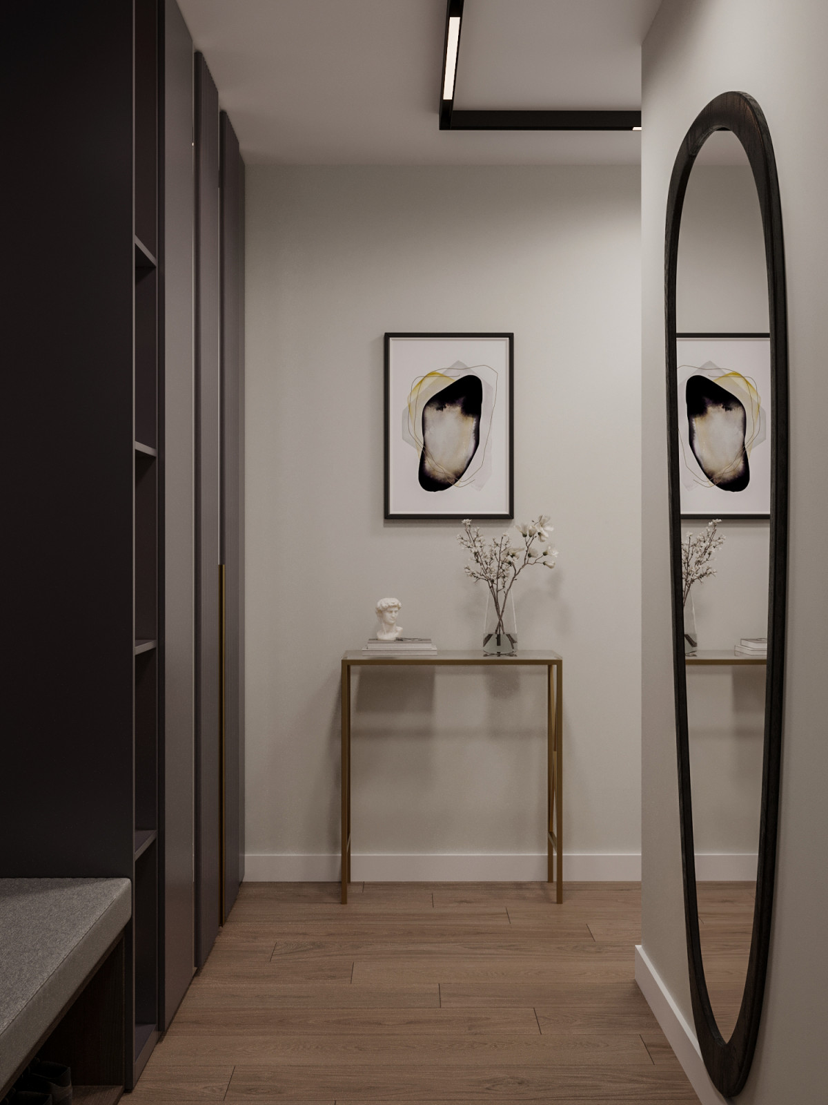 Современный интерьер в квартире 49 м² в Москве