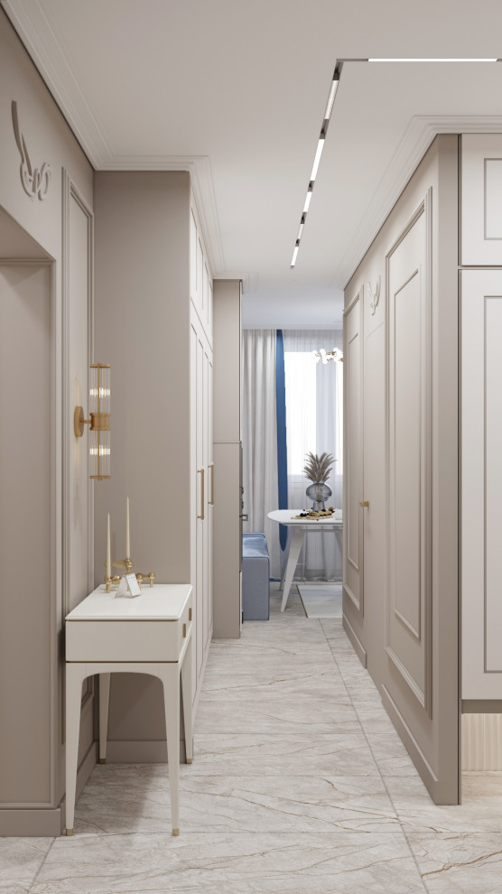 Коридор/холл в неоклассике по ул.Никулинская г.Москва