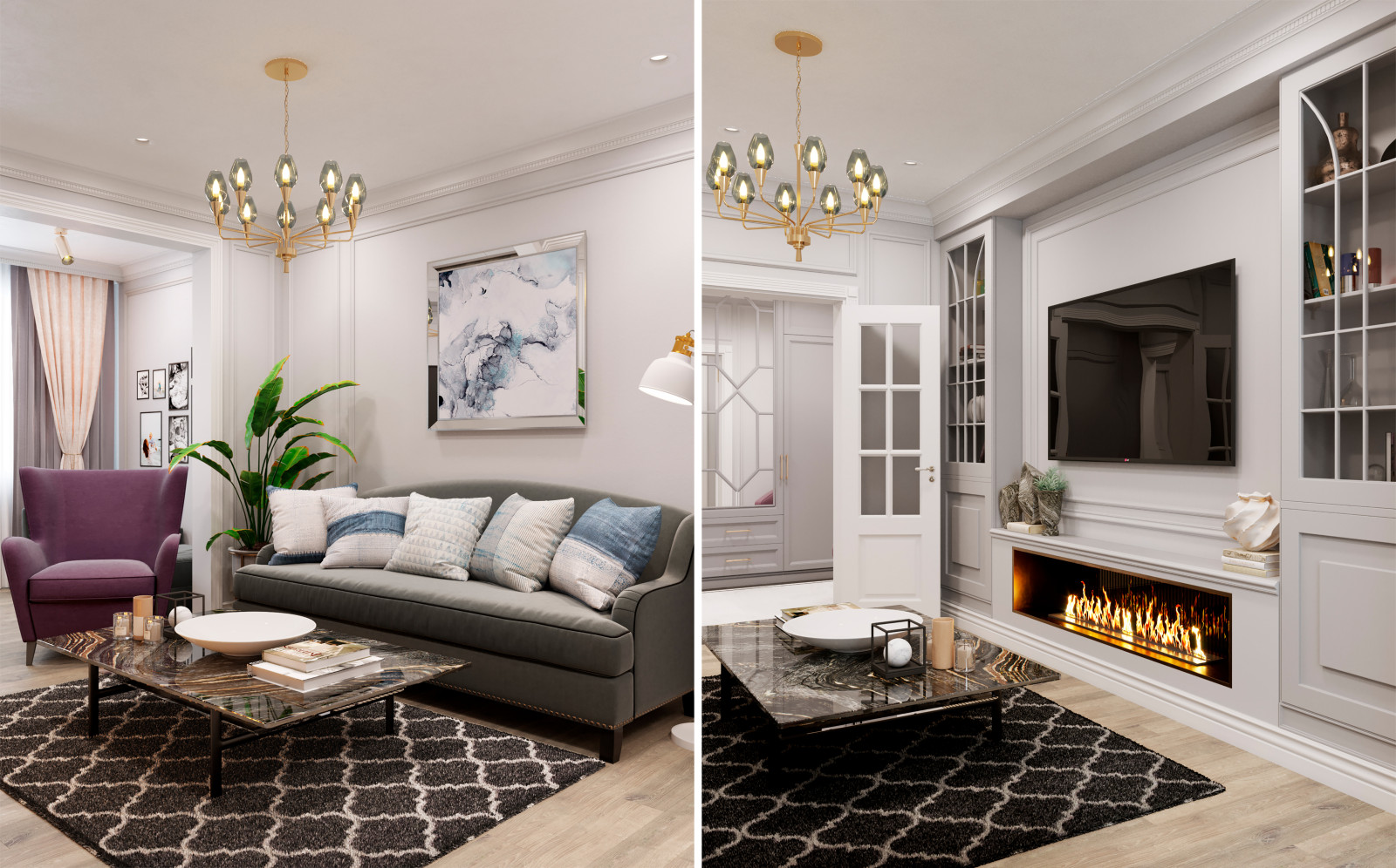 Дизайн проект квартиры в Москве в современном стиле