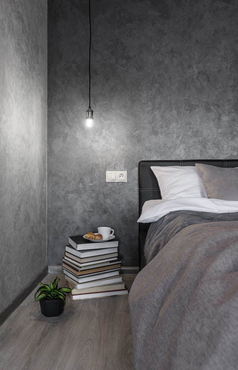 Обложка проекта: Спальня+коридор "Все оттенки серого"