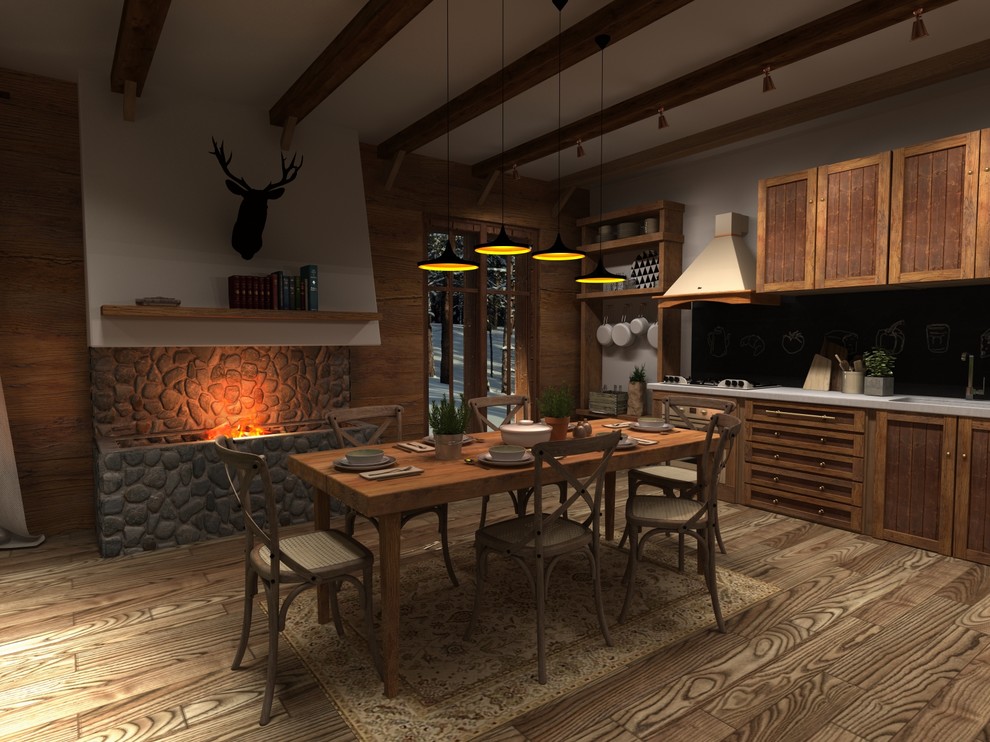 Дизайн проект интерьера загородного дома в стиле Шале