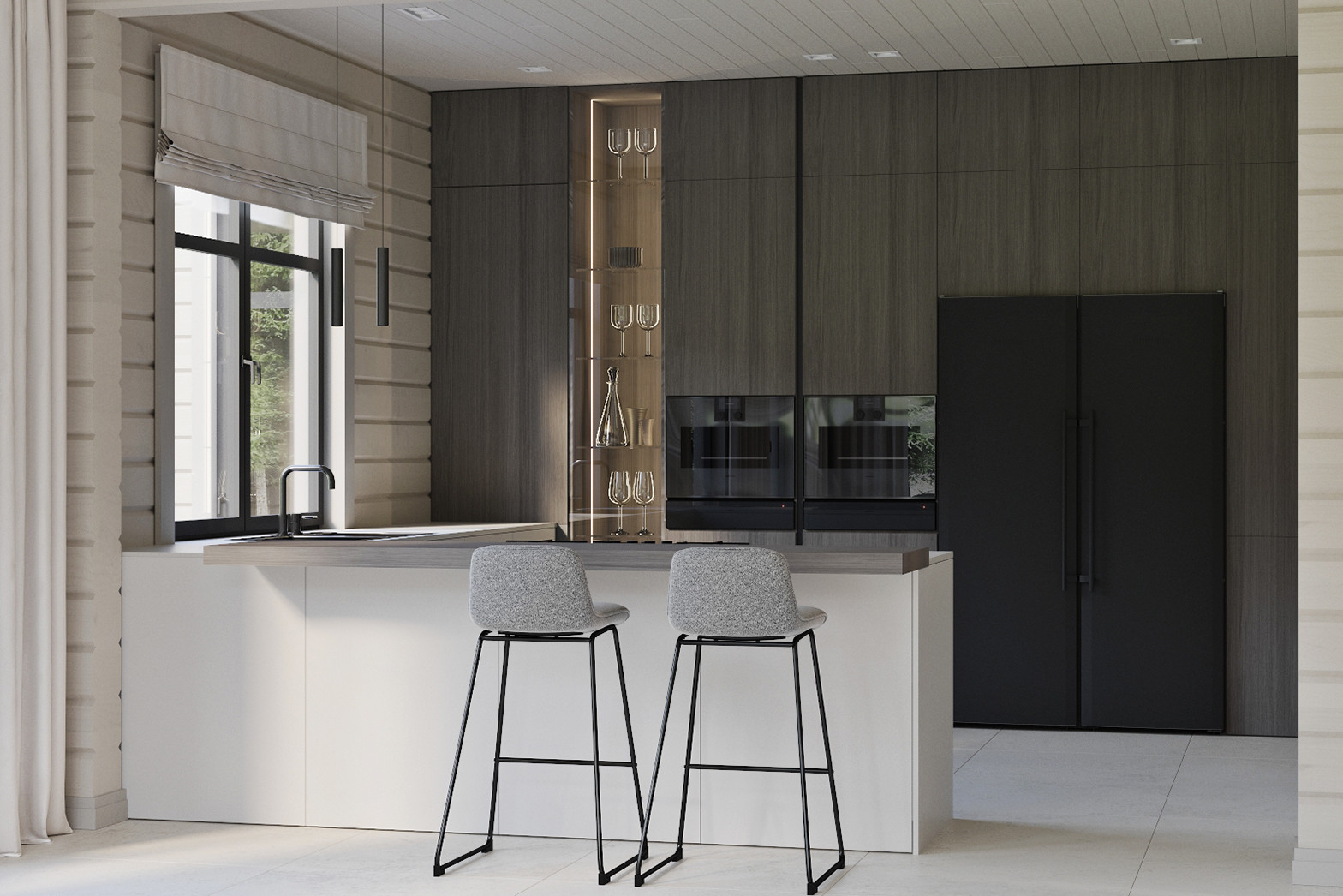 Интерьер загородного дома, 400 м2