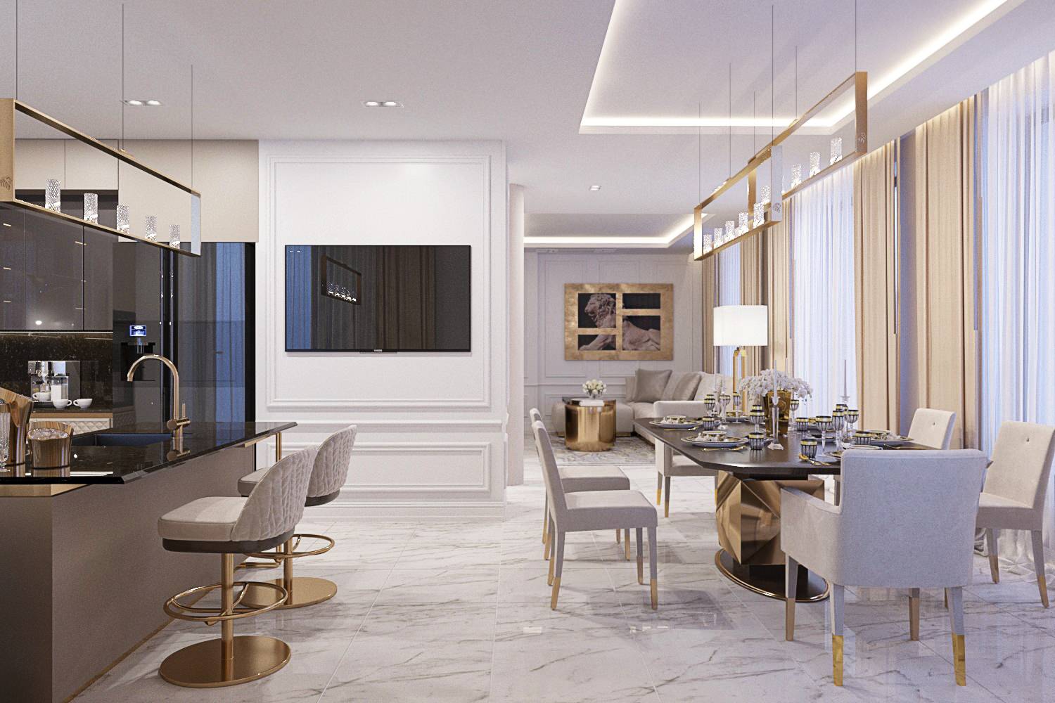 Пентхаус на Крестовском острове, 260 м2