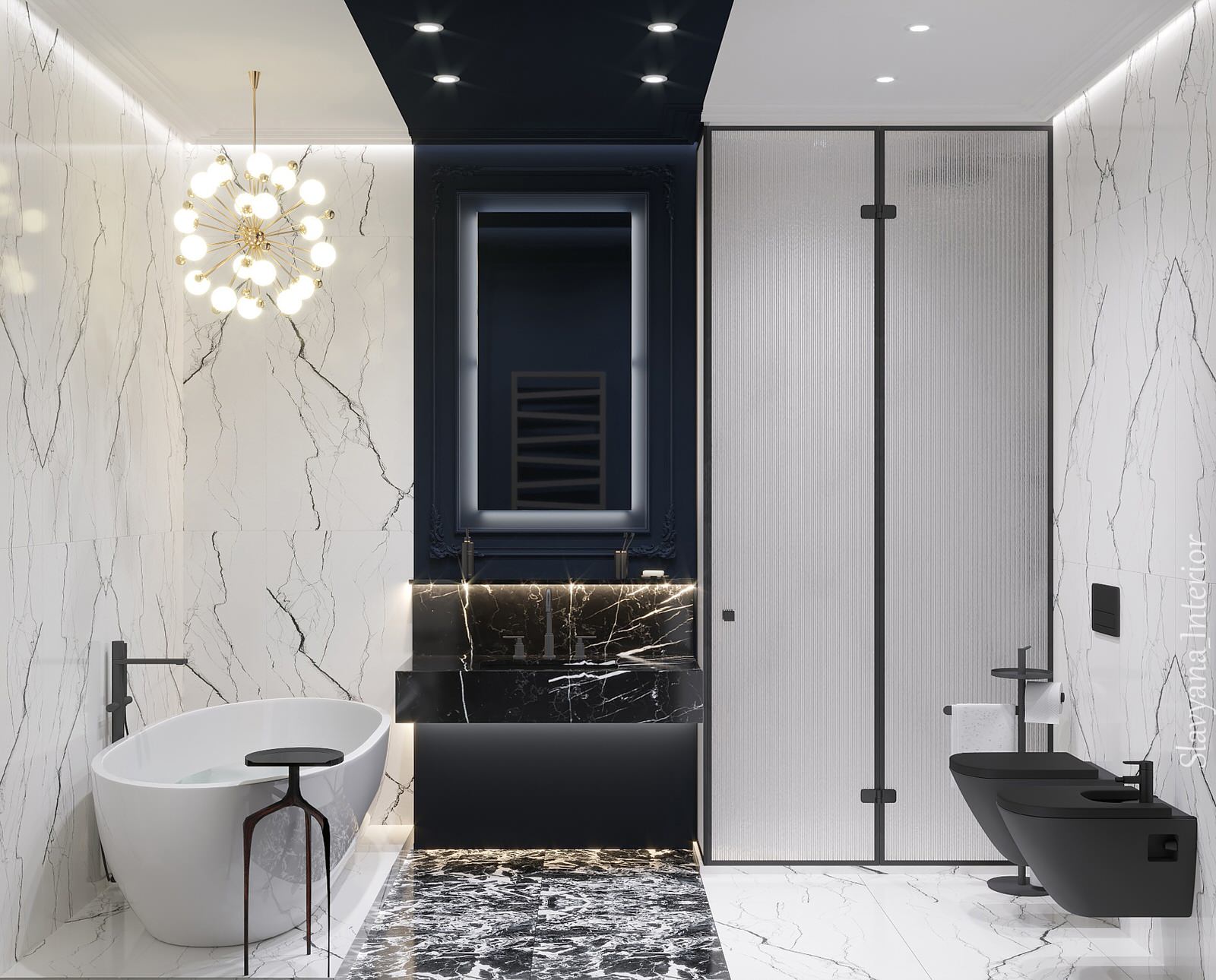 Дизайн-проект апартаментов 113 м2 в МФК «Match Point» (2020г.)