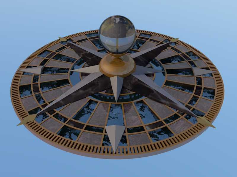 Эскиз -концепт фонтан "Роза ветров"