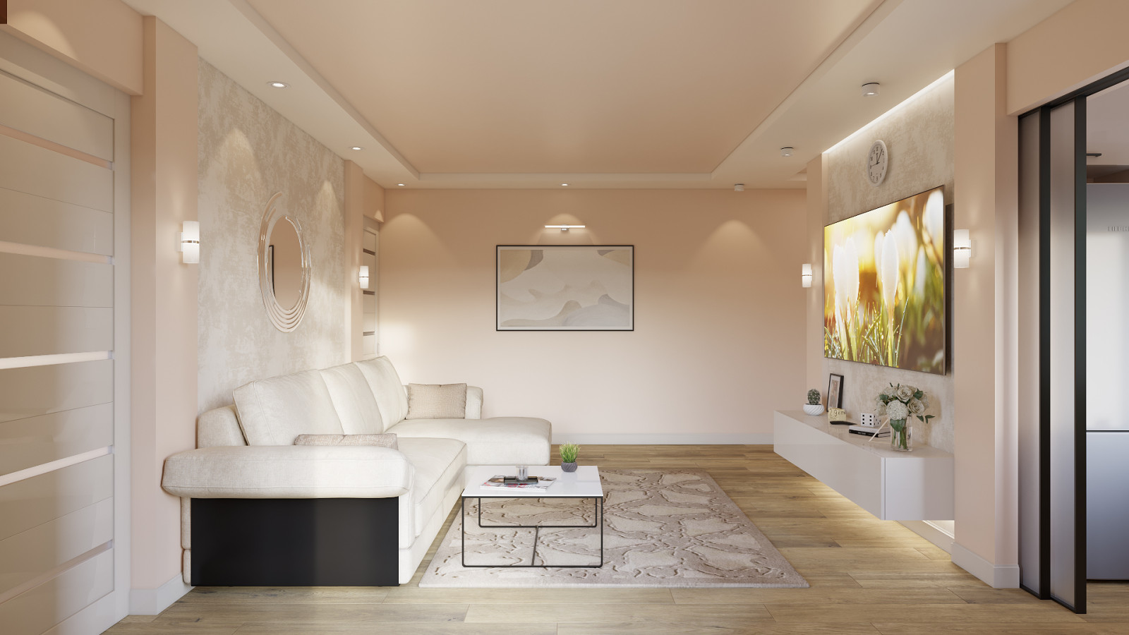 Дизайн двухкомнатной квартиры 44 м2