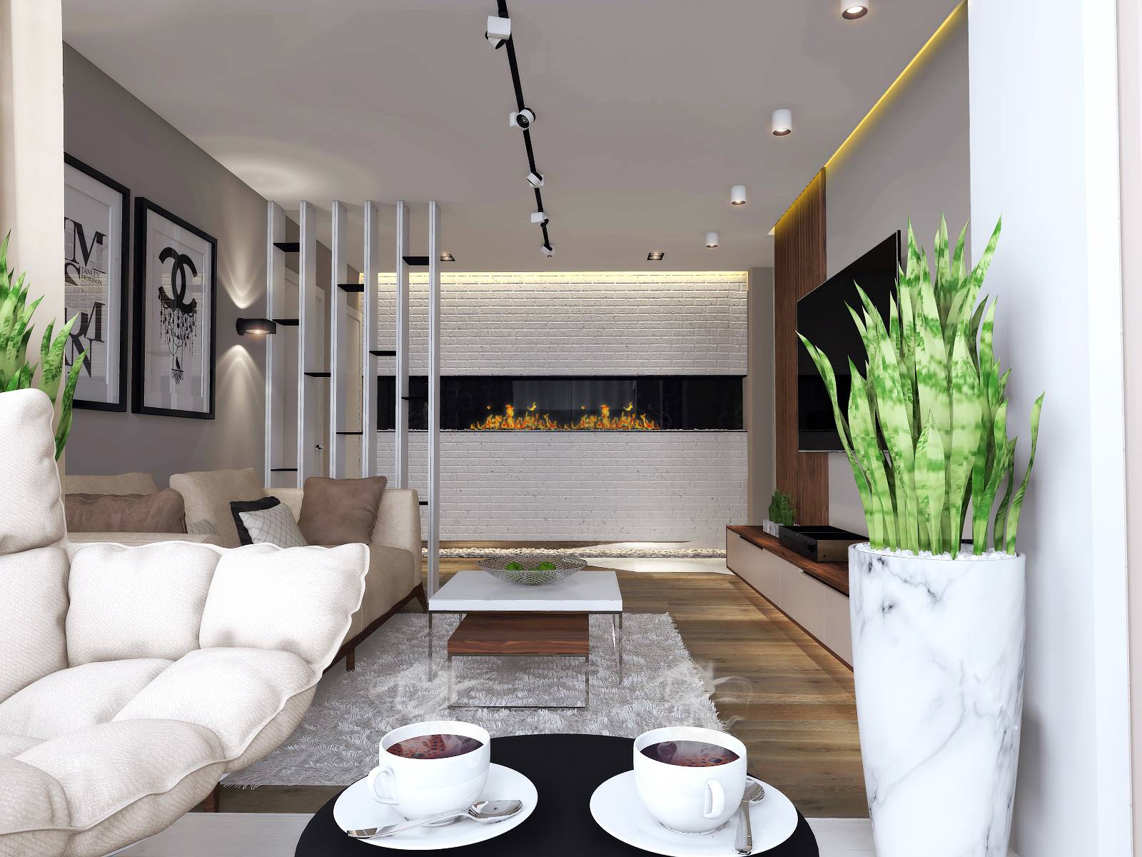 Кухня-гостиная в современном стиле