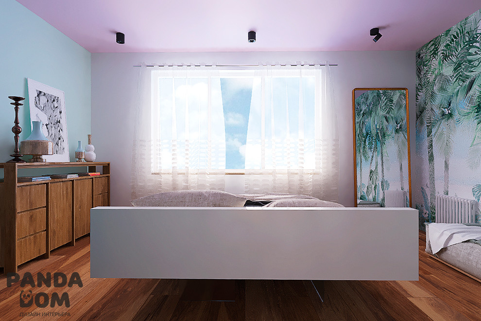 Светлая и разноцветная квартира для молодой девушки.