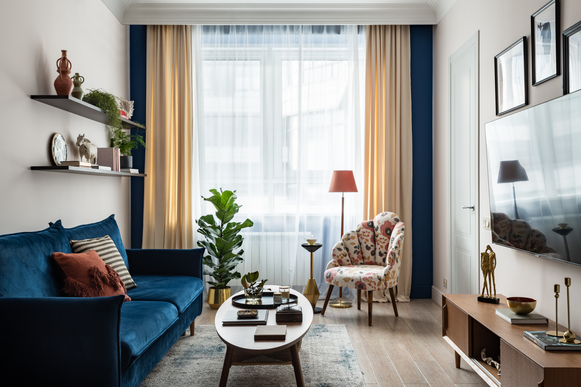 Houzz тур: 49 кв.м — квартира, наполненная цветом