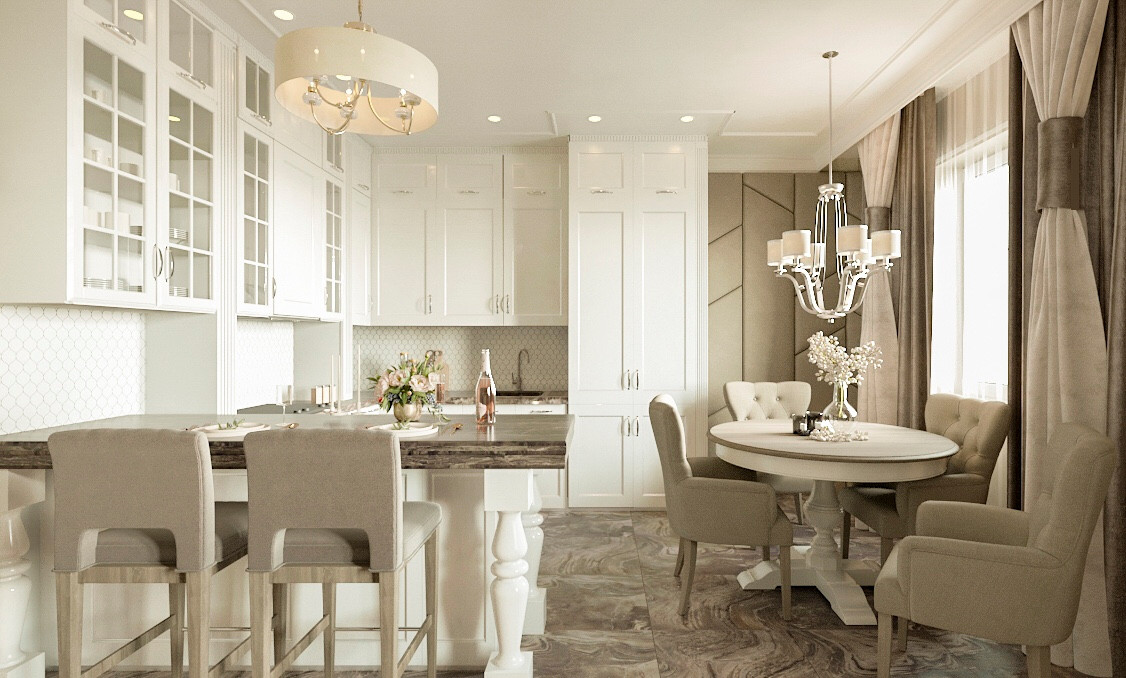 Обложка проекта: Кухня-гостиная на Московской