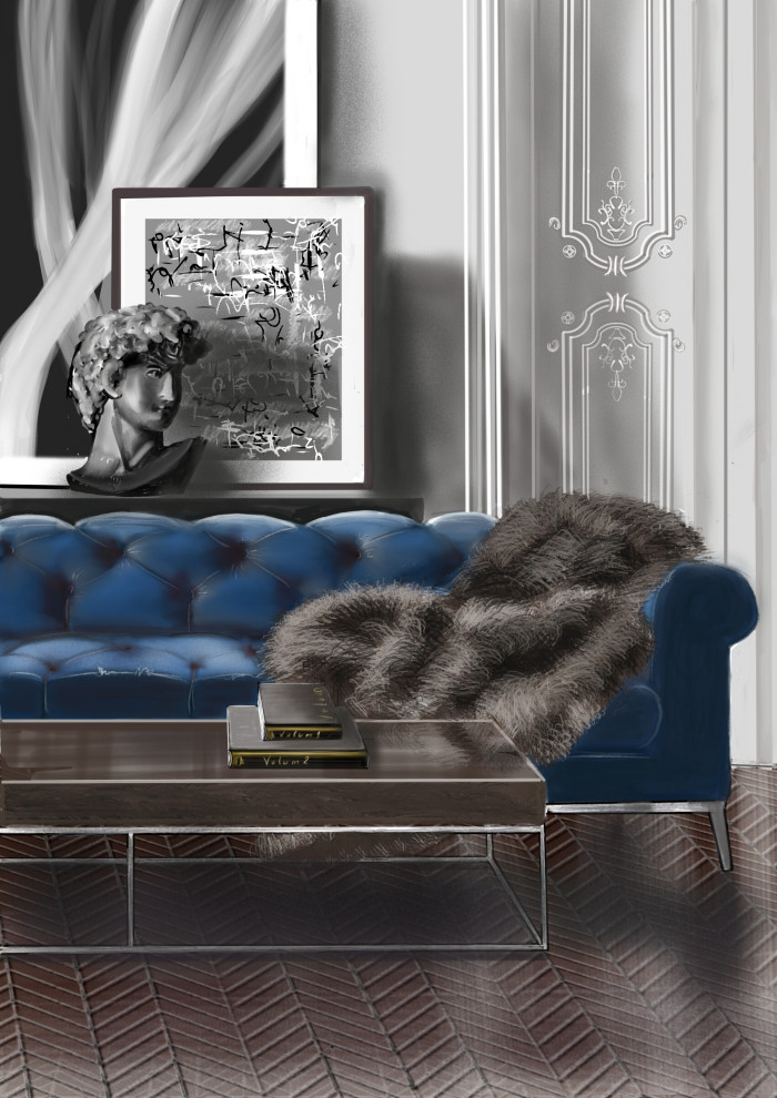 Визуализация гостиной