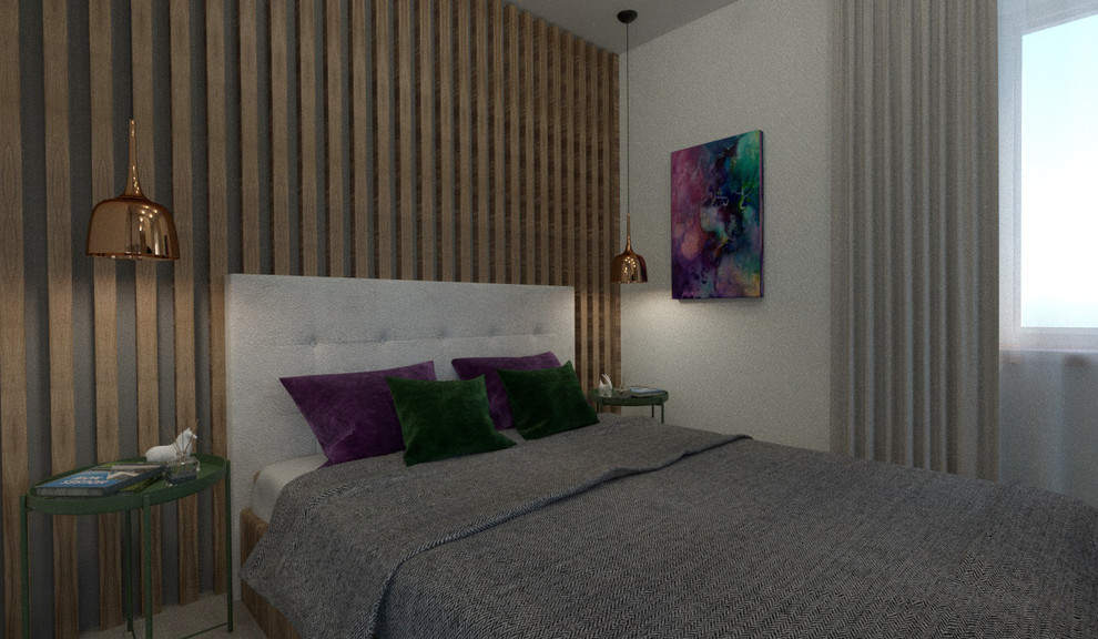 Дизайн однокомнатной квартиры  в смешанном стиле