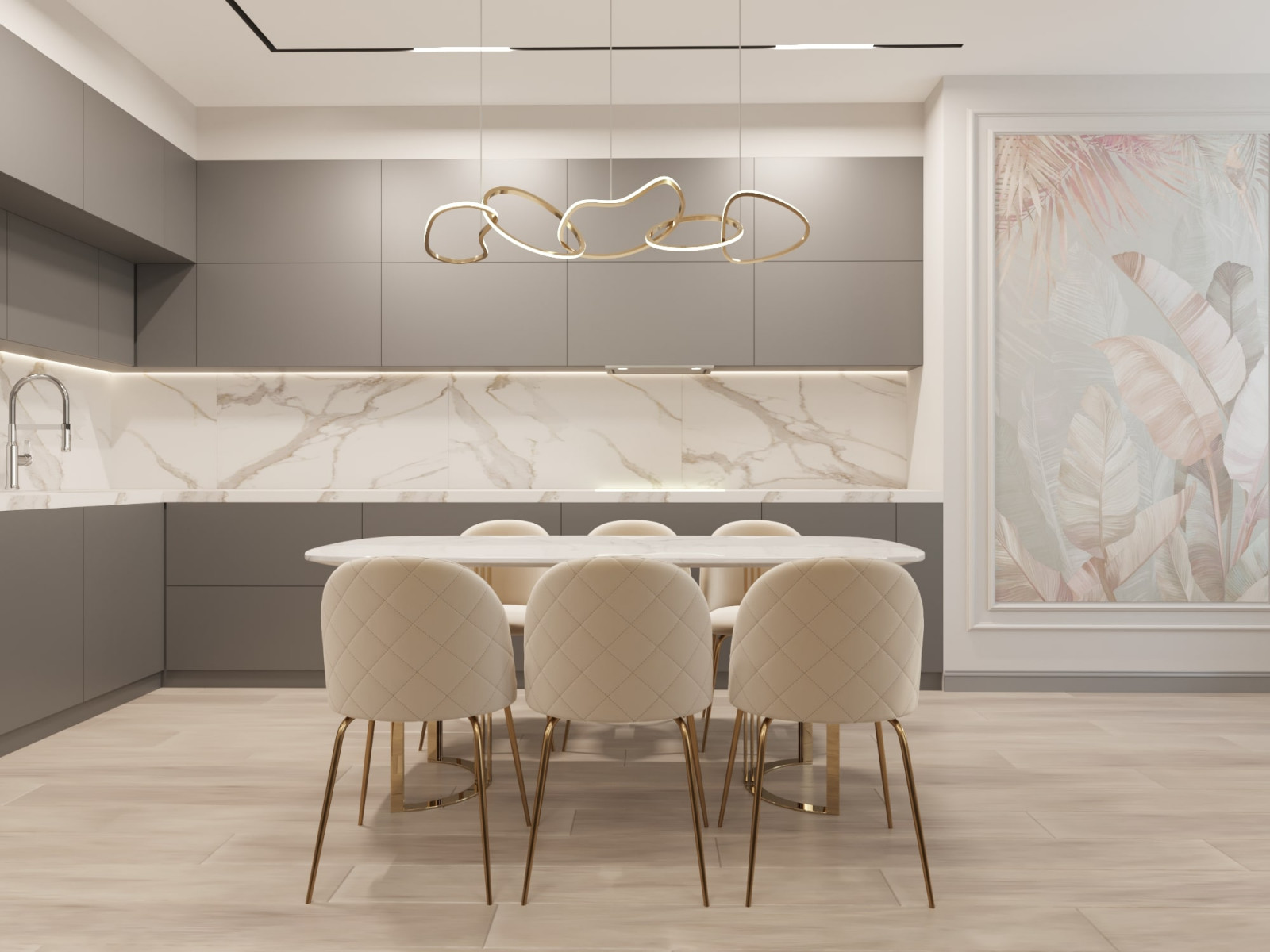 Элегантная неоклассика в бежево-серых тонах